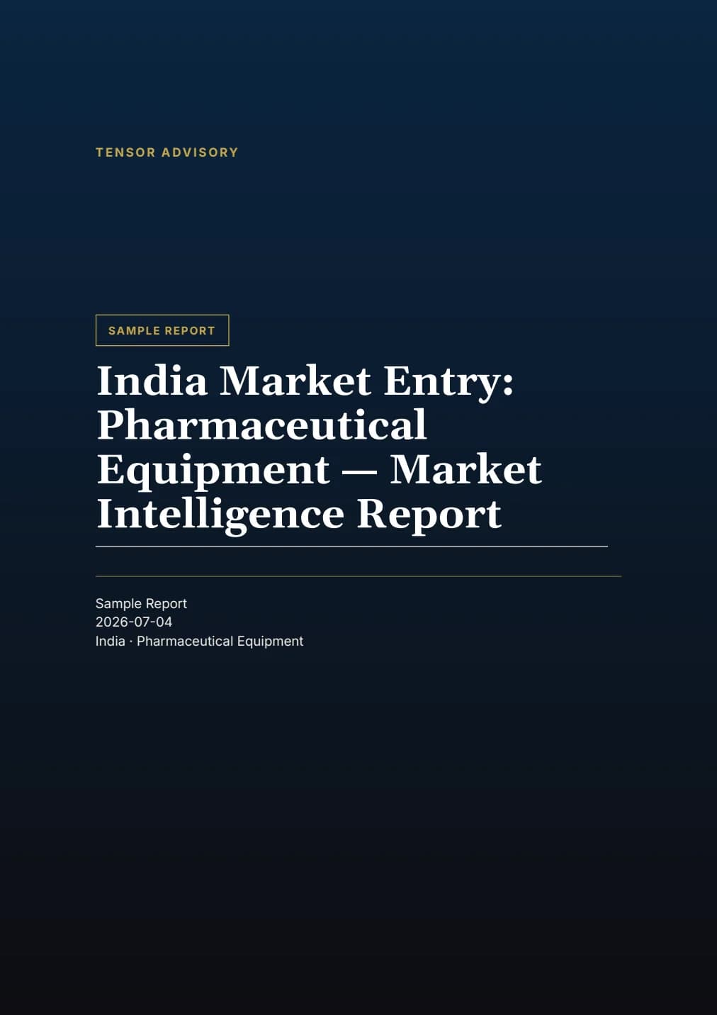 Cover: Pharma equipment in India