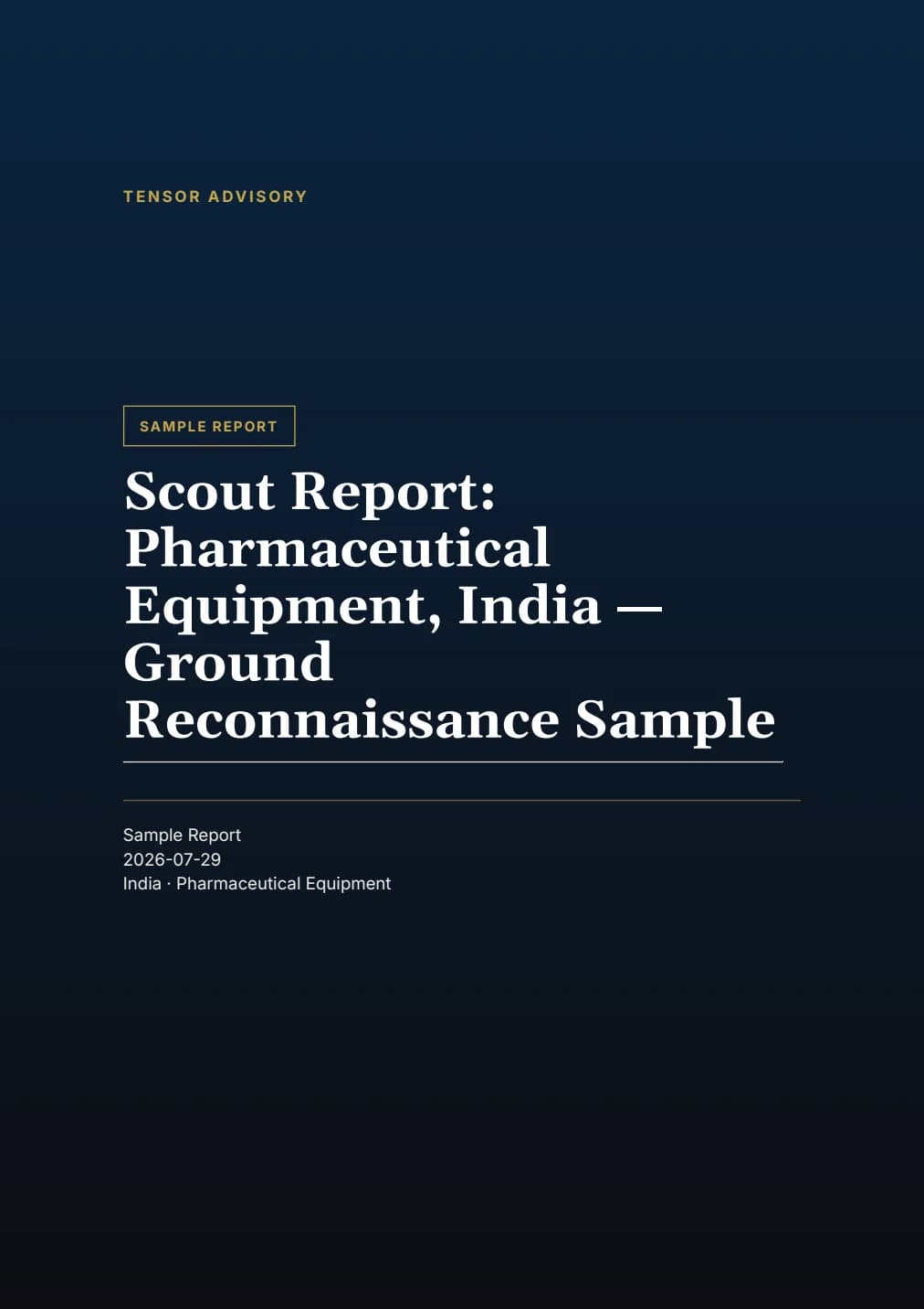 Cover preview of the Scout Report sample PDF